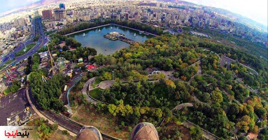 پارک زیبای شاه گلی تبریز از نمای بالا