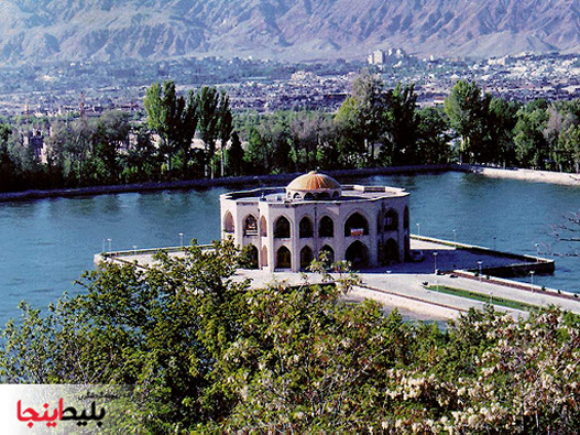 پارک شاه گلی تبریز با هتل بین المللی در وسط دریاچه