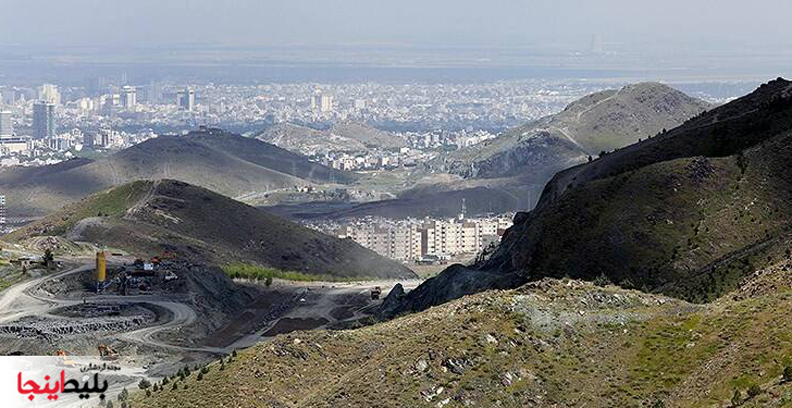 نمایی از شهر در کوه پارک مشهد