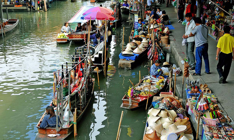 بازار روی آب تایلند - تور تایلند 2022